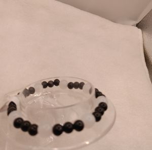 Handmade beaded elastic band bracelet